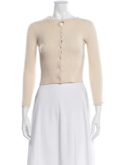Pre-owned Neiman Marcus Cashmere Crew Neck Sweater In Neutral