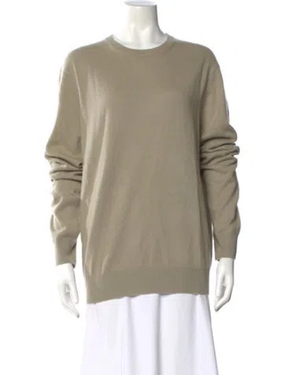 Pre-owned Neiman Marcus Cashmere Crew Neck Sweater In Neutral