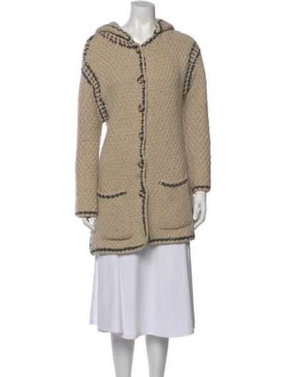 Pre-owned Neiman Marcus Cashmere Crew Neck Sweater In Neutral