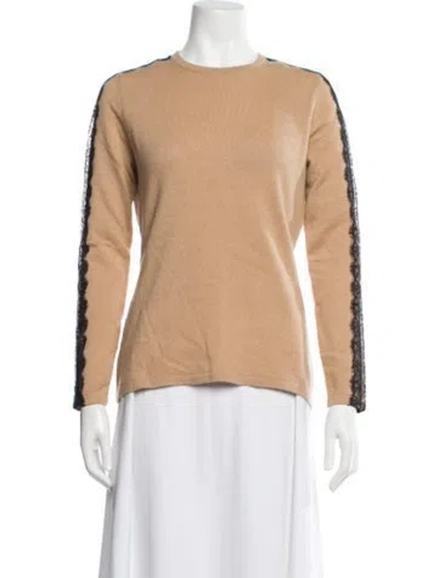 Pre-owned Neiman Marcus Cashmere Crew Neck Sweater In Neutral