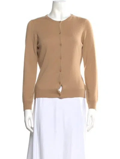 Pre-owned Neiman Marcus Cashmere Crew Neck Sweater In Neutral