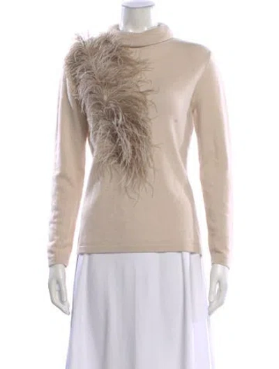 Pre-owned Neiman Marcus Cashmere Crew Neck Sweater In Neutral