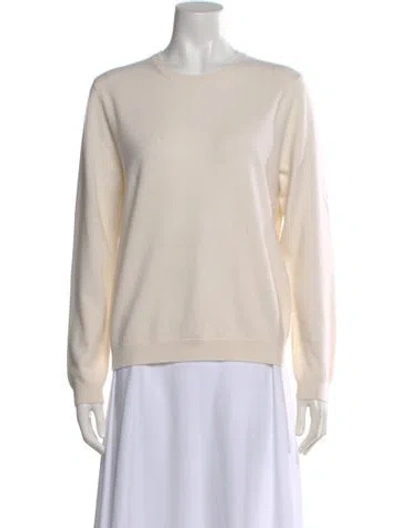 Pre-owned Neiman Marcus Cashmere Crew Neck Sweater In Neutral