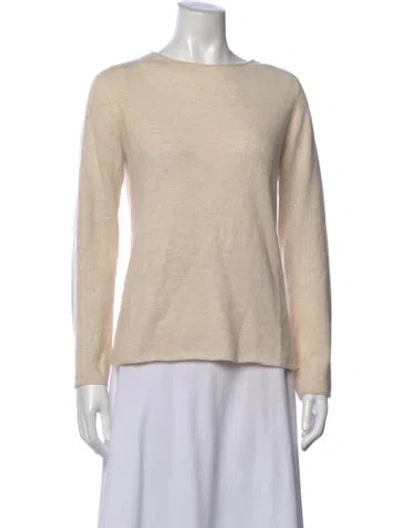 Pre-owned Neiman Marcus Cashmere Crew Neck Sweater In Neutral