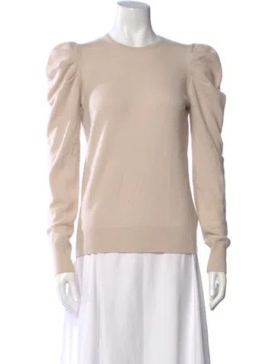 Pre-owned Neiman Marcus Cashmere Crew Neck Sweater In Neutrals