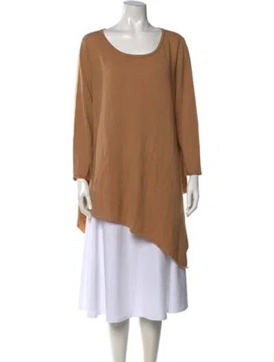 Pre-owned Neiman Marcus Cashmere Crew Neck Sweater In Neutrals