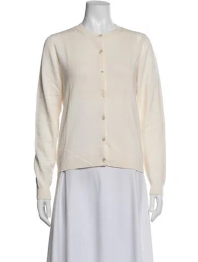 Pre-owned Neiman Marcus Cashmere Crew Neck Sweater In Neutrals