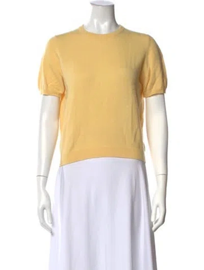 Pre-owned Neiman Marcus Cashmere Crew Neck Sweater In Neutrals