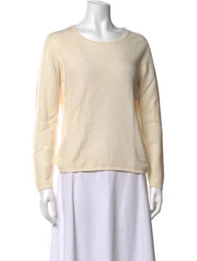 Pre-owned Neiman Marcus Cashmere Crew Neck Sweater In Neutrals