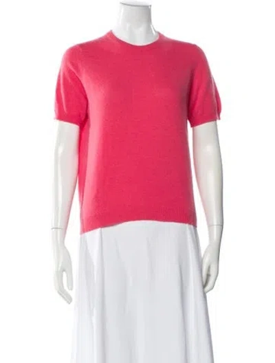 Pre-owned Neiman Marcus Cashmere Crew Neck Sweater In Pink