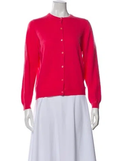 Pre-owned Neiman Marcus Cashmere Crew Neck Sweater In Pink