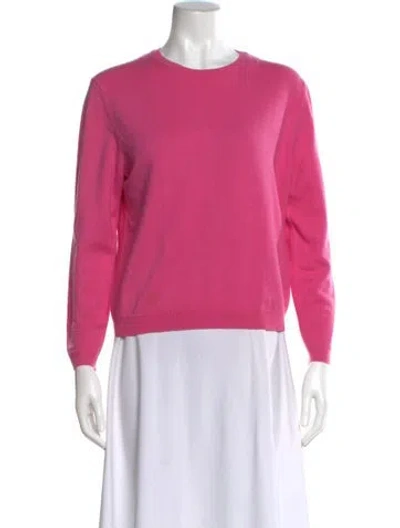 Pre-owned Neiman Marcus Cashmere Crew Neck Sweater In Pink