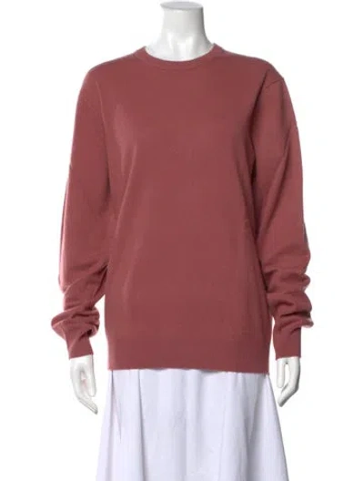 Pre-owned Neiman Marcus Cashmere Crew Neck Sweater In Pink