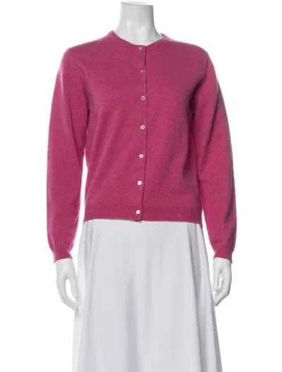 Pre-owned Neiman Marcus Cashmere Crew Neck Sweater In Pink