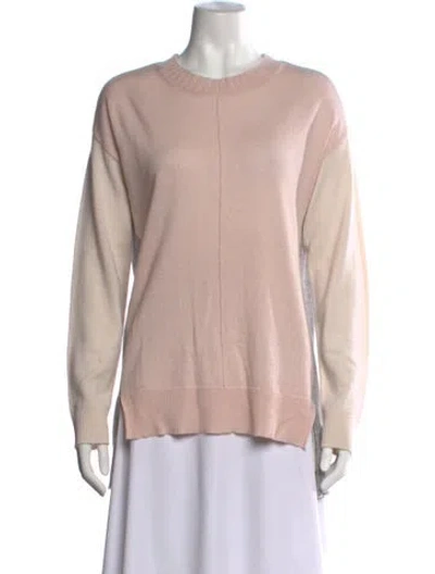 Pre-owned Neiman Marcus Cashmere Crew Neck Sweater In Pink