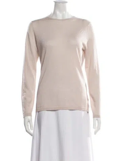 Pre-owned Neiman Marcus Cashmere Crew Neck Sweater In Pink