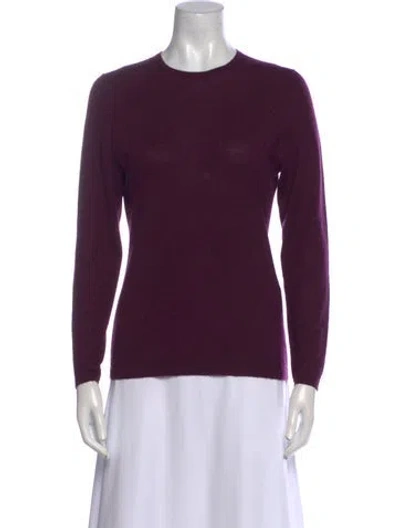 Pre-owned Neiman Marcus Cashmere Crew Neck Sweater In Purple