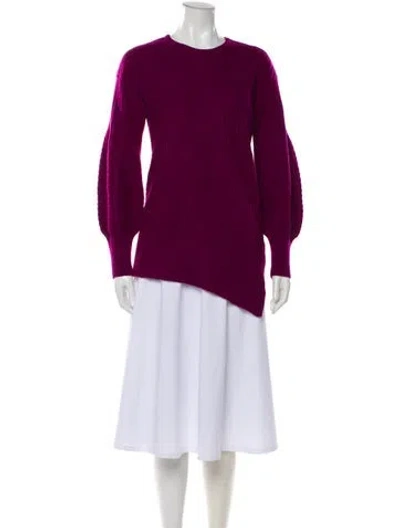 Pre-owned Neiman Marcus Cashmere Crew Neck Sweater In Purple