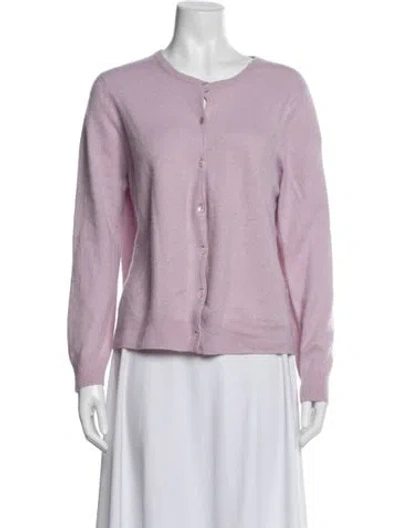 Pre-owned Neiman Marcus Cashmere Crew Neck Sweater In Purple
