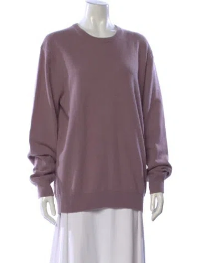 Pre-owned Neiman Marcus Cashmere Crew Neck Sweater In Purple