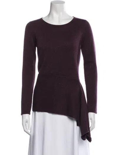Pre-owned Neiman Marcus Cashmere Crew Neck Sweater In Purple