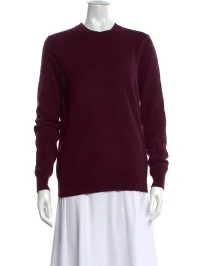 Pre-owned Neiman Marcus Cashmere Crew Neck Sweater In Purple
