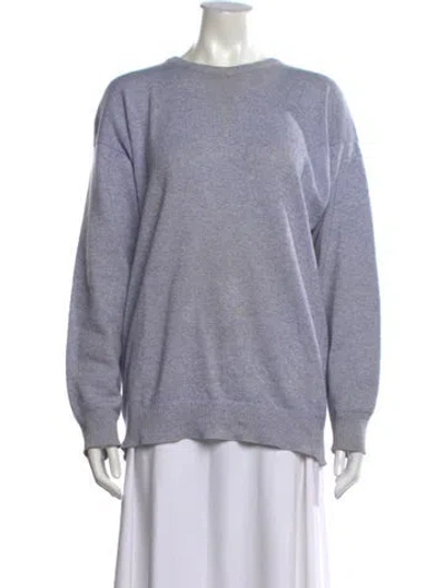 Pre-owned Neiman Marcus Cashmere Crew Neck Sweater In Purple