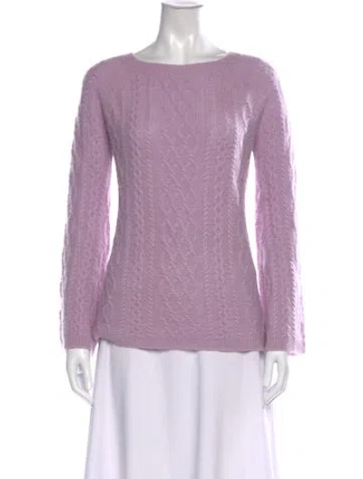 Pre-owned Neiman Marcus Cashmere Crew Neck Sweater In Purple