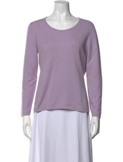 Pre-owned Neiman Marcus Cashmere Crew Neck Sweater In Purple