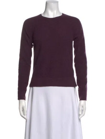 Pre-owned Neiman Marcus Cashmere Crew Neck Sweater In Purple