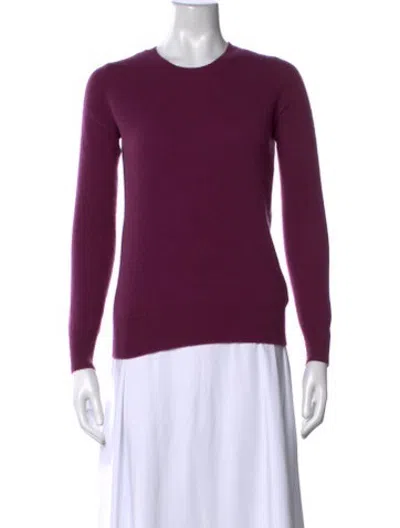 Pre-owned Neiman Marcus Cashmere Crew Neck Sweater In Purple