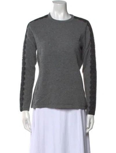 Pre-owned Neiman Marcus Cashmere Crew Neck Sweater W/ Tags In Gray
