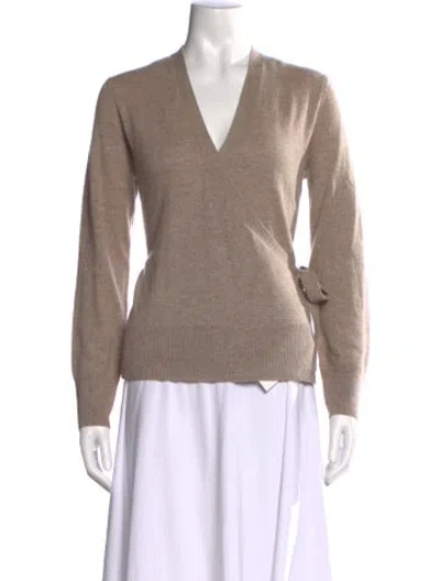 Pre-owned Neiman Marcus Cashmere Crew Neck Sweater W/ Tags In Neutrals