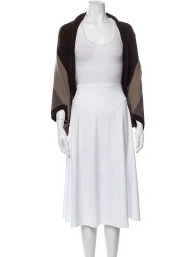 Pre-owned Neiman Marcus Cashmere Crew Neck Sweater In White