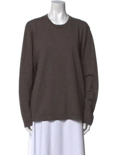 Pre-owned Neiman Marcus Cashmere Crew Neck Sweatshirt In Gray