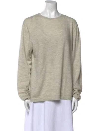 Pre-owned Neiman Marcus Cashmere Crew Neck Sweatshirt In Neutral