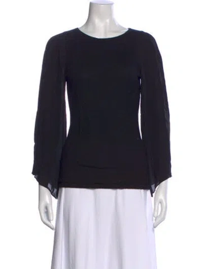 Pre-owned Neiman Marcus Cashmere Crew Neck Top In Black