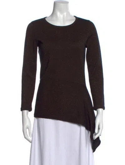 Pre-owned Neiman Marcus Cashmere Crew Neck Top In Black