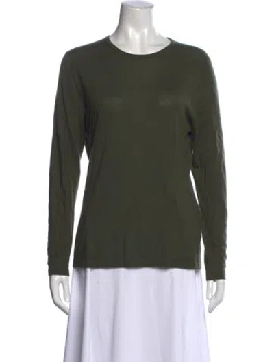 Pre-owned Neiman Marcus Cashmere Crew Neck Top In Green