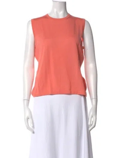 Pre-owned Neiman Marcus Cashmere Crew Neck Top In Pink