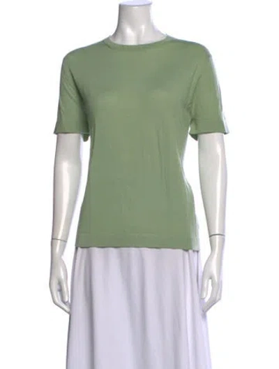 Pre-owned Neiman Marcus Cashmere Crew Neck T-shirt In Green