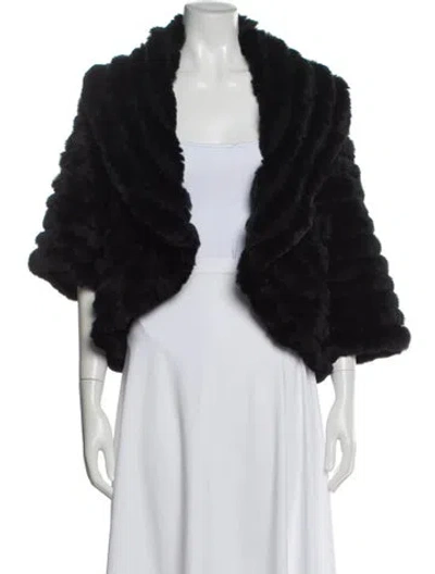 Pre-owned Neiman Marcus Cashmere Fur Jacket In Black