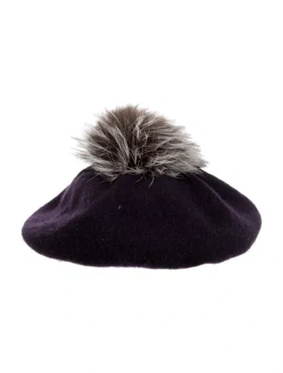 Pre-owned Neiman Marcus Cashmere Hat In Purple