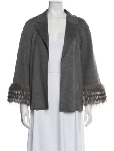 Pre-owned Neiman Marcus Cashmere Jacket In Gray