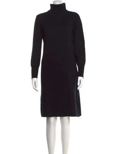 Pre-owned Neiman Marcus Cashmere Knee-length Dress In Black