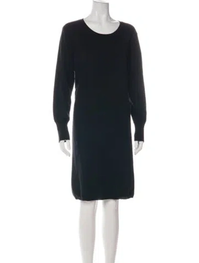 Pre-owned Neiman Marcus Cashmere Knee-length Dress In Black