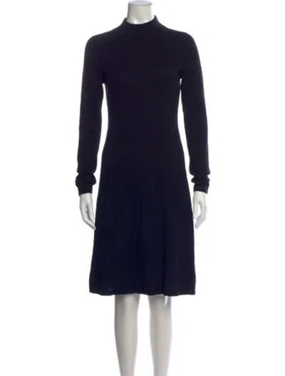 Pre-owned Neiman Marcus Cashmere Knee-length Dress In Black