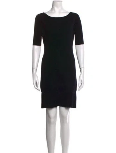 Pre-owned Neiman Marcus Cashmere Knee-length Dress In Black