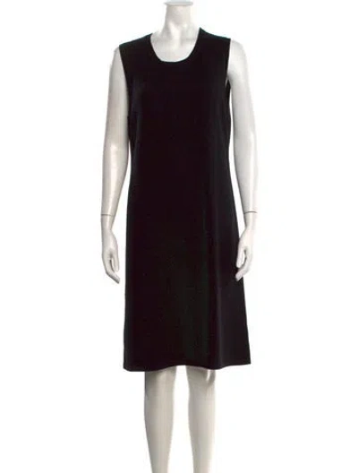 Pre-owned Neiman Marcus Cashmere Knee-length Dress In Black