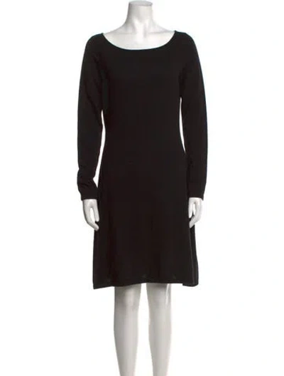 Pre-owned Neiman Marcus Cashmere Knee-length Dress In Black